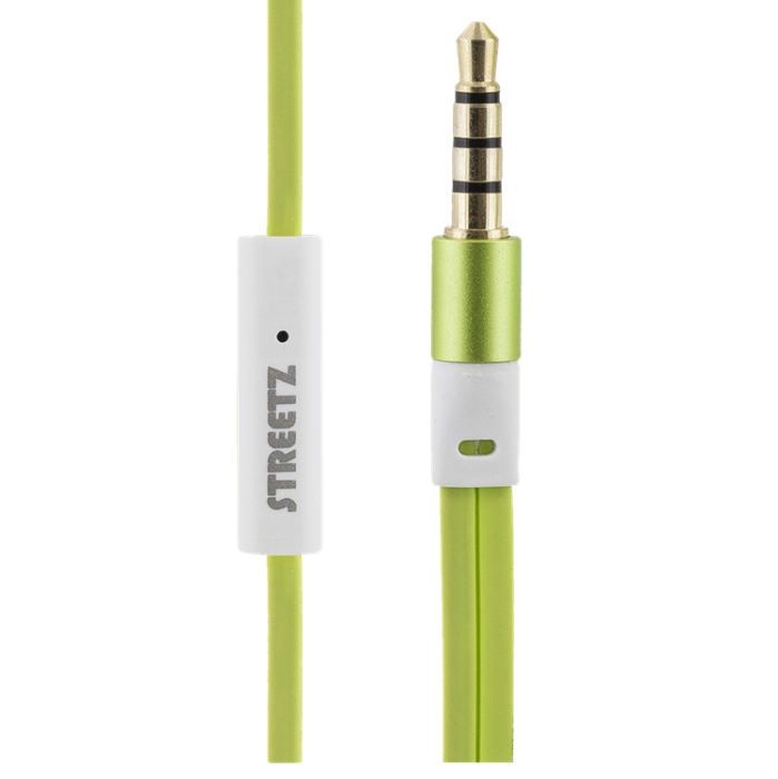 UTGATT1 - Streetz In-ear Mörlurar Med Mikrofon 3.5 mm - Lime Grön