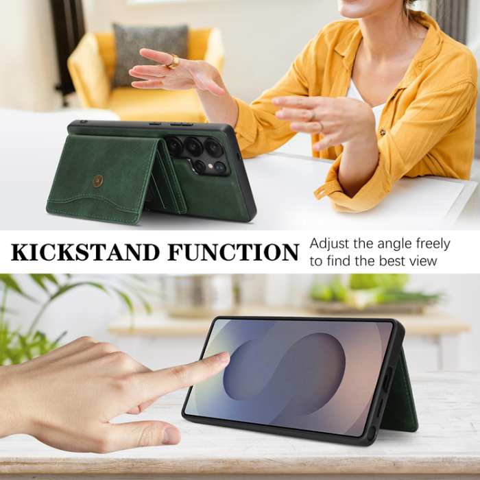 A-One Brand - Galaxy S23 Ultra Mobilskal MagSafe Detachable Korthållare Kickstand