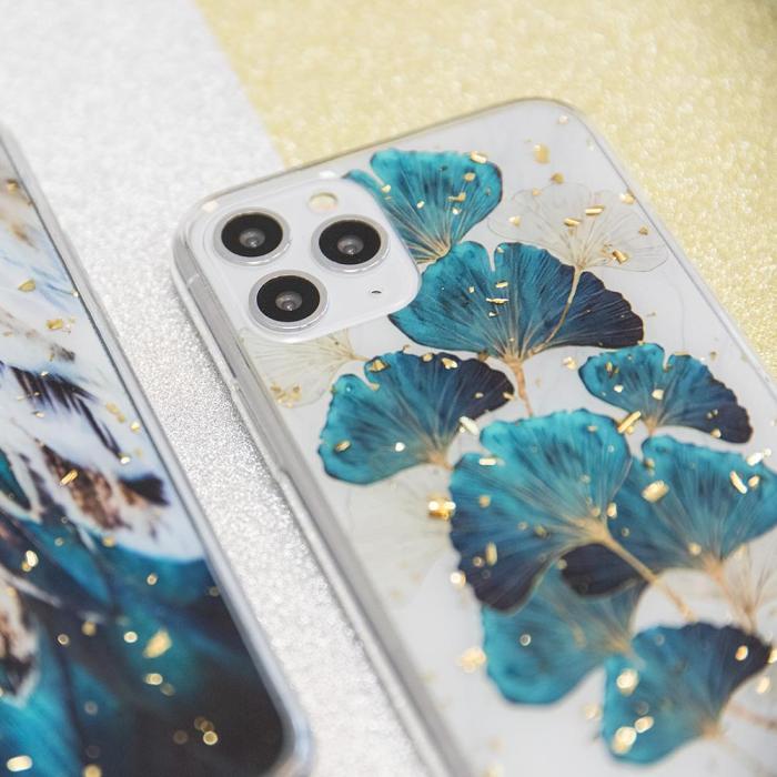 OEM - Glam Skal med Fjädrar Guldfärgat till iPhone 12/12 Pro