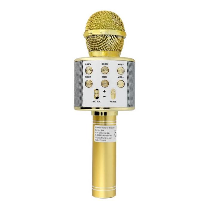 OEM - Multimedia Karaoke Mikrofon CR58 - Guld