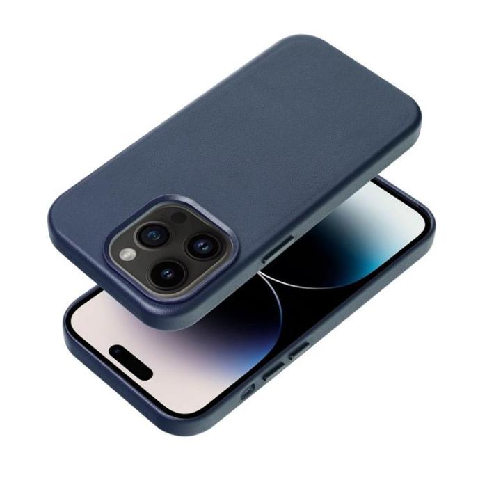 OEM - iPhone 11 Pro Magsafe Skal Läder - Indigo Blå