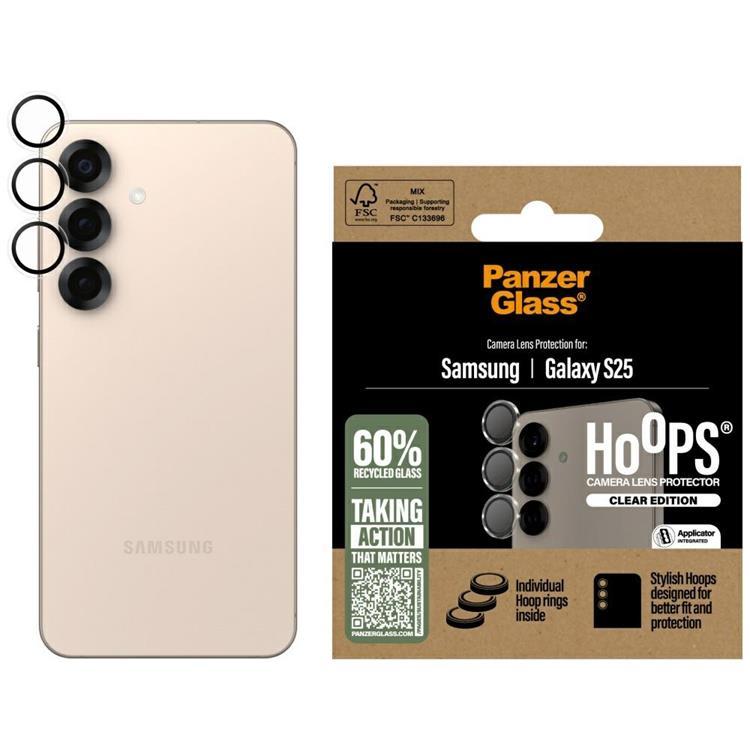 PanzerGlass Galaxy S25 Kameralinsskydd Härdat Glas Hoops | 5468 | AlltMobil