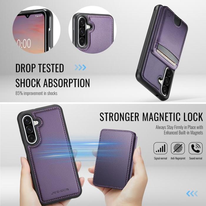 OEM - JEEHOOD Samsung Galaxy A26 5G Mobilskal KonstLäder - Lila