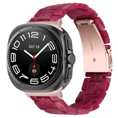 A-One Brand - Galaxy Watch 8/8 Classic (40/44/46mm) Armband Vattentät Acrylic - Marble Röd