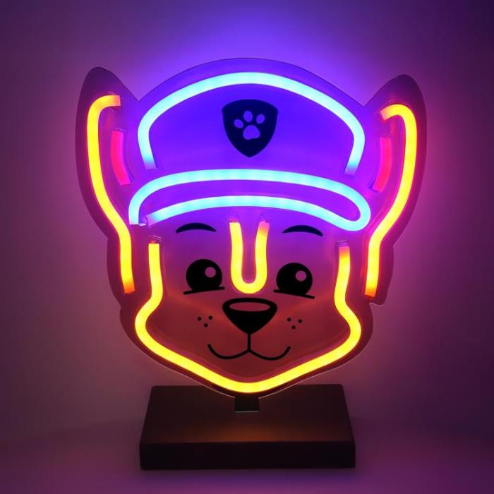 PAW PATROL - Paw Patrol LED Neon Light CHASE på Stativ