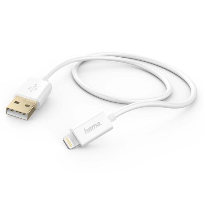 UTGATT1 - HAMA Synkkabel Lightning 1.5m MFI - Vit