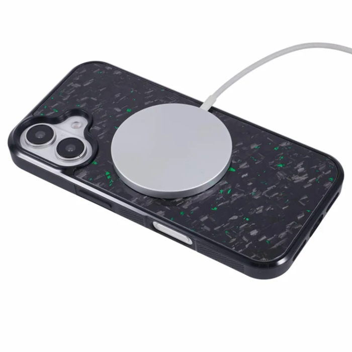 A-One Brand - iPhone 16 Plus Mobilskal Aramid Fiber Forged - Grön