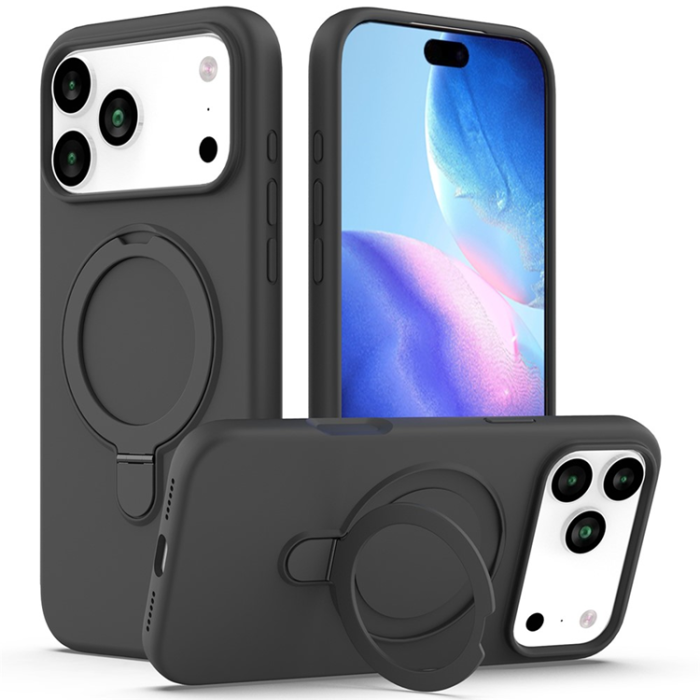 A-One Brand - iPhone 17 Pro Max Mobiskal MagSafe Kickstand PC+Silikon - Grå