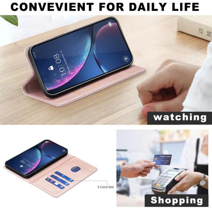 BINFEN COLOR - BINFEN Samsung Galaxy A57 Fodral KonstLäder - Roséguld