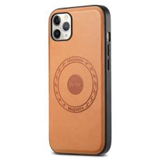 DENIOR - DENIOR Mobilskal till iPhone 11 Pro Max PU-l&auml;der Coated PC+TPU - Khaki