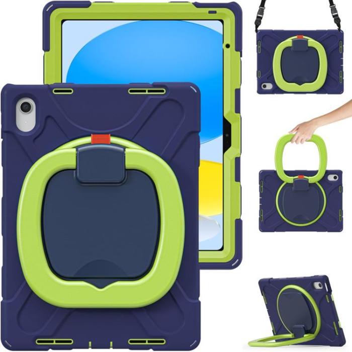 Tech-Protect - Tech-Protect iPad 10.9 (2022) Fodral X-Armored - Navy/Lime