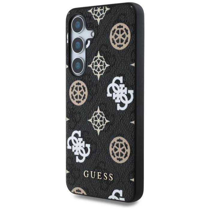 Guess - Guess Galaxy S25 Mobilskal MagSafe 4G Printed Colored Peony - Svart