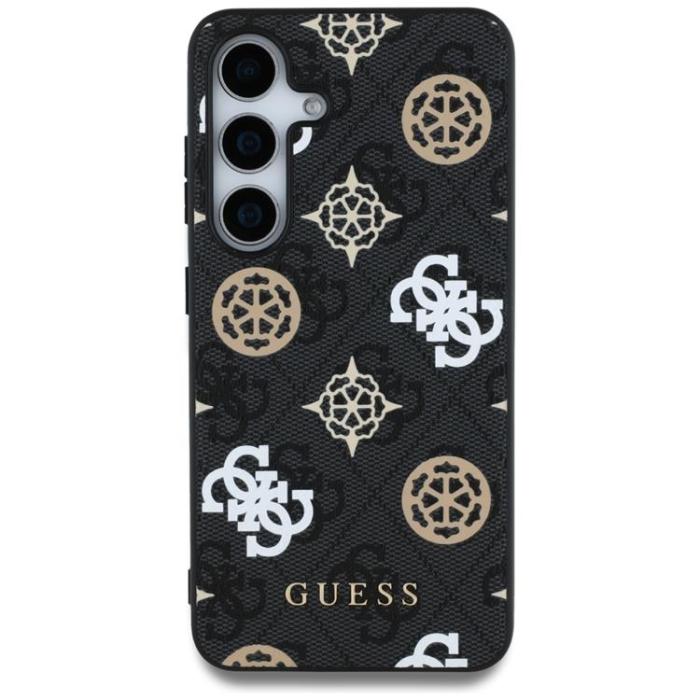 Guess - Guess Galaxy S25 Mobilskal MagSafe 4G Printed Colored Peony - Svart