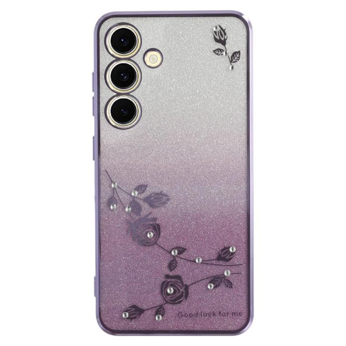 KADEM - KADEM Mobilskal till Samsung Galaxy S26 / S26 Pro Blommor TPU Flexibel - Lila