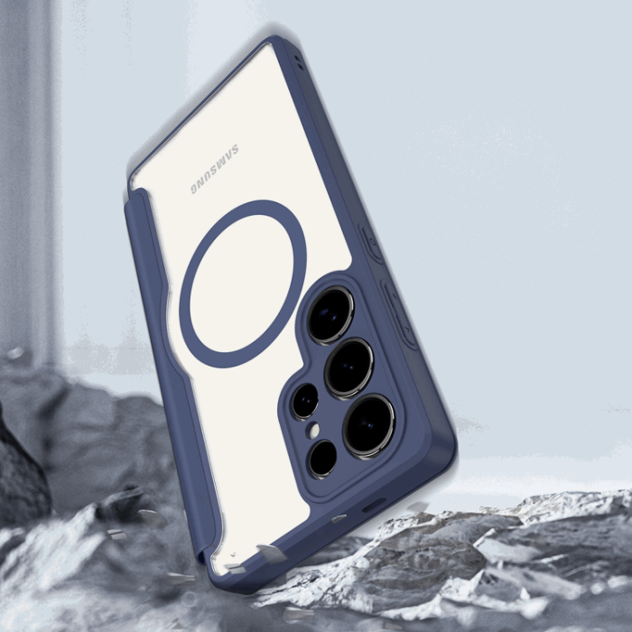Dux Ducis - Dux Ducis Galaxy S25 Ultra Plånboksfodral MagSafe Skin X Pro - Blå