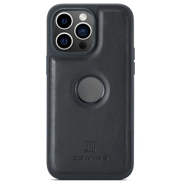 DG.MING - DG.MING iPhone 16 Pro Mobilskal Anti-Drop Läder - Svart