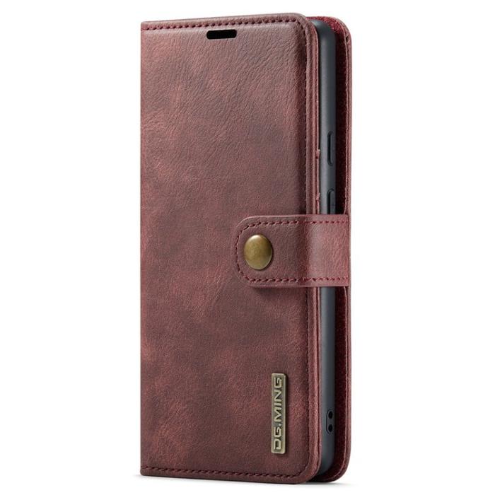 DG.MING - DG.MING Google Pixel 6a Plånboksfodral Detachable 2-in-1 Äkta Läder - Röd