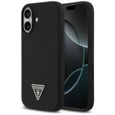 Guess - Guess iPhone 17 Mobilskal MagSafe Silikon Triangle Logo - Svart