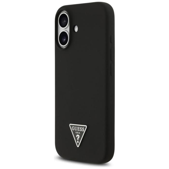 Guess - Guess iPhone 17 Mobilskal MagSafe Silikon Triangle Logo - Svart