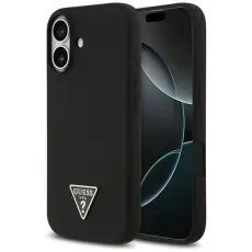 Guess - Guess Mobilskal till iPhone 17 MagSafe Silikon Triangle Logo - Svart