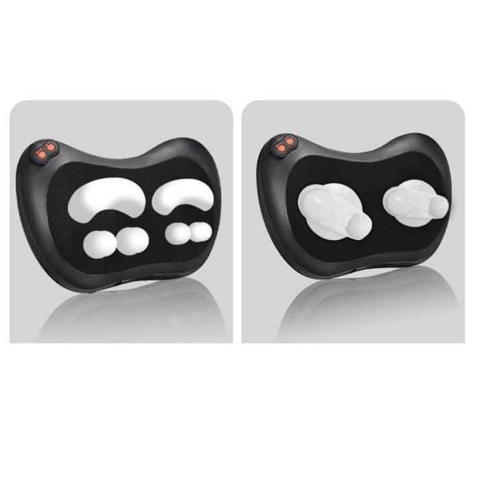 A-One Brand - 6-Node Massagekudde med Värme Plug-in - Svart