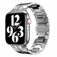 OEM - Apple Watch 2/3/4/5/6/7/SE (42/44/45mm) Armband Race Stainless Steel - Silver