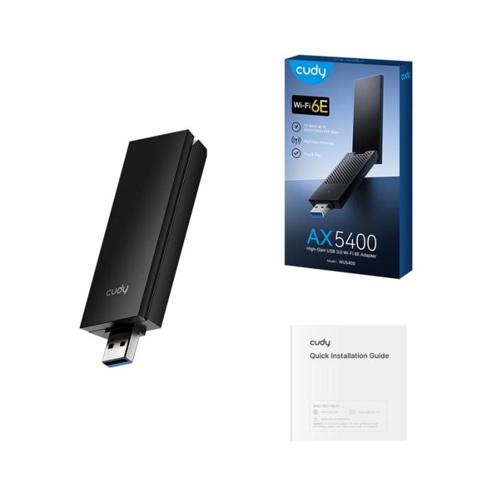 CUDY - CUDY Adapter USB WU5400 WF6 AX5400 Tri-Band