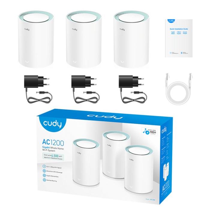 CUDY - CUDY Mesh Solution M1300 3-pack AC1200 Gigabit