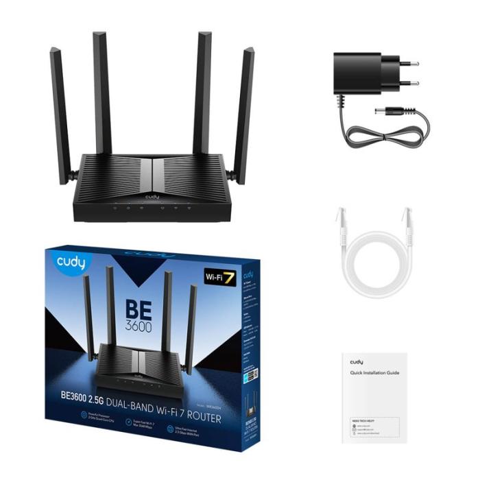 CUDY - CUDY Router Wi-Fi Router WR3600 WF7 BE3600 Gigabit Mesh