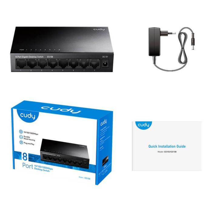 CUDY - CUDY Switch GS108 8-port Gigabit