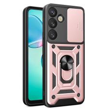 OEM - Mobilskal f&ouml;r Samsung Galaxy S26 PC + TPU Kickstand - Ros&eacute;guld