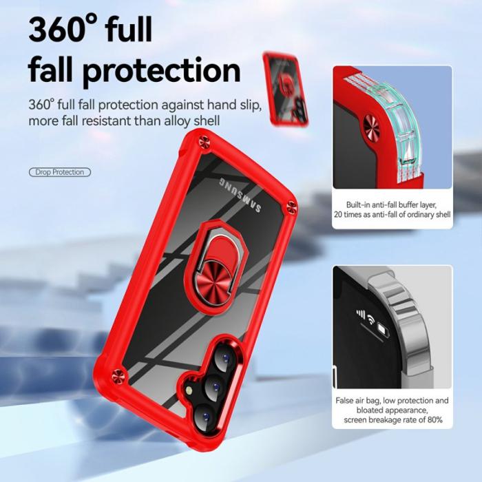 OEM - Mobilskal för Samsung Galaxy S26 PC + TPU Kickstand - Röd