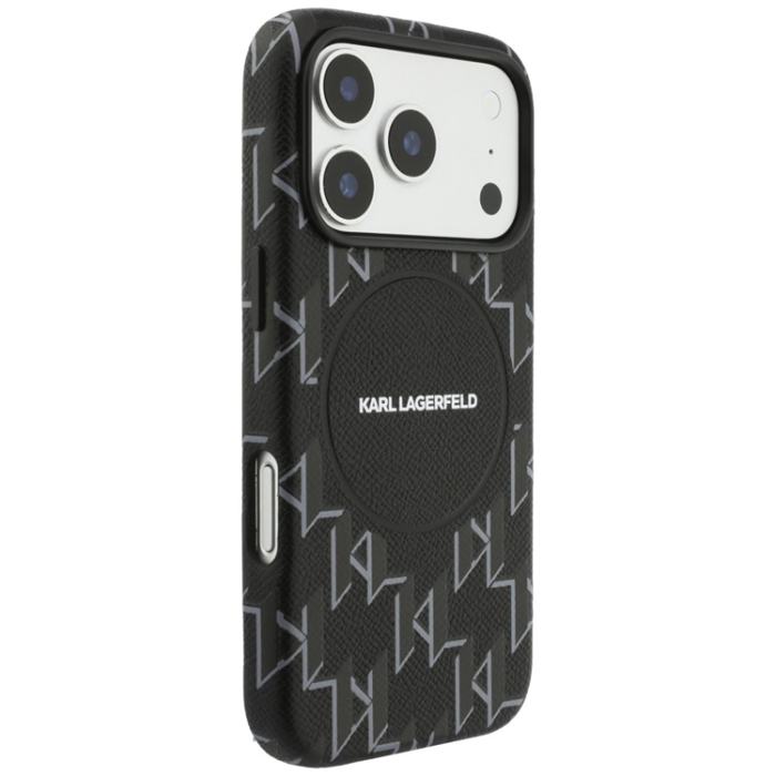 KARL LAGERFELD - Karl Lagerfeld Mobilskal till iPhone 17 Pro Max Magsafe Monogram logo - Svart