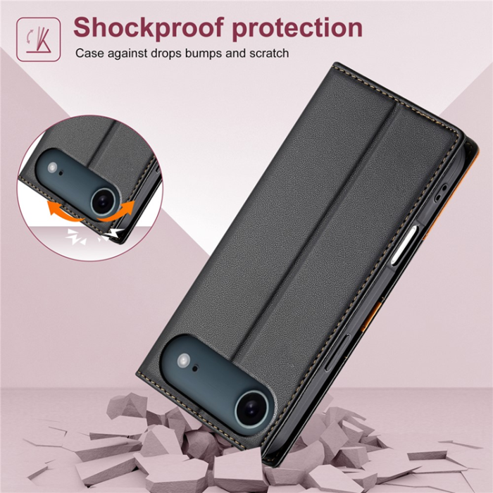 N.BEKUS - N.BEKUS iPhone Air Plånboksfodral RFID Blocking P3 - Svart
