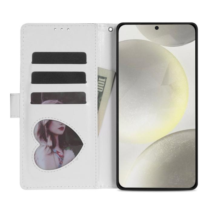 OEM - Mobilfodral för Samsung Galaxy S26 Plus Kickstand Konstläder - Silver