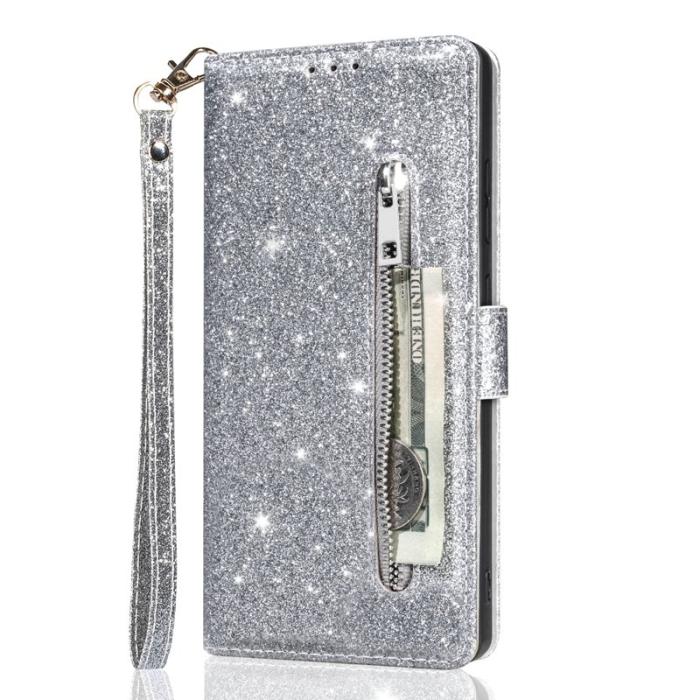 OEM - Mobilfodral för Samsung Galaxy S26 Plus Kickstand Konstläder - Silver