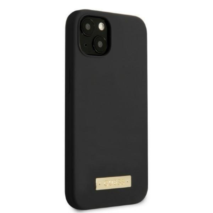 Guess - Guess iPhone 13 Skal MagSafe Silicone Logo Plate - Svart