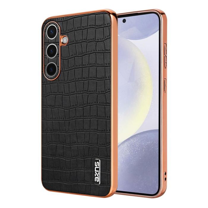 AZNS - AZNS Mobilskal för Samsung Galaxy S26 Plus PU + TPU Krokodiltextur - Svart
