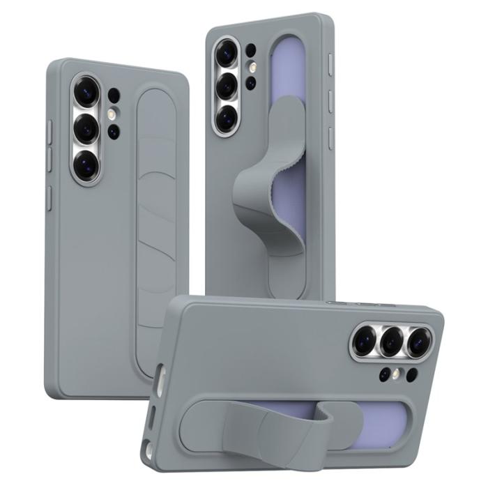 OEM - Mobilskal för Samsung Galaxy S26 Ultra Kickstand PC + Silikon - Grå