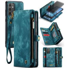 Caseme - CASEME 008 Mobilskal f&ouml;r Samsung Galaxy A34 5G - Bl&aring; KonstL&auml;der
