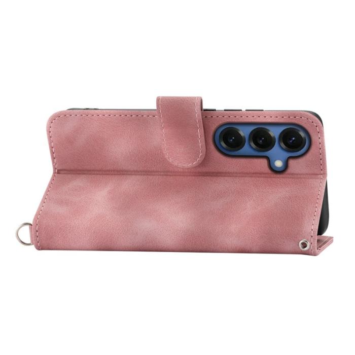 OEM - Samsung Galaxy S26 Plånboksfodral Blommönster Konstläder - Rosa