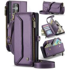 Caseme - CASEME Pl&aring;nboksfodral Konstl&auml;der f&ouml;r Samsung Galaxy S24 Ultra - Lila