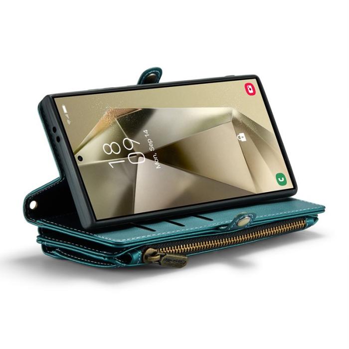 Caseme - CASEME Plånboksfodral Konstläder för Samsung Galaxy S24 Ultra - Grön
