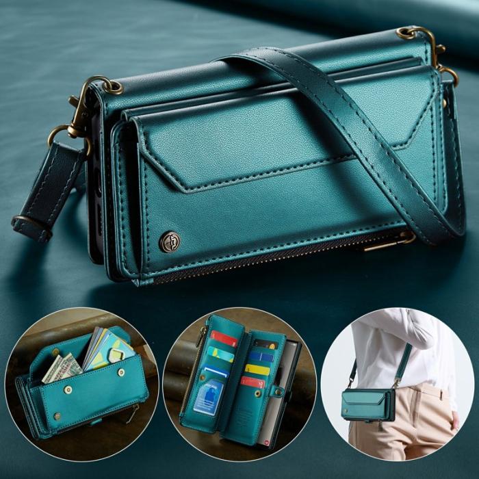 Caseme - CASEME Plånboksfodral Konstläder för Samsung Galaxy S24 Ultra - Grön