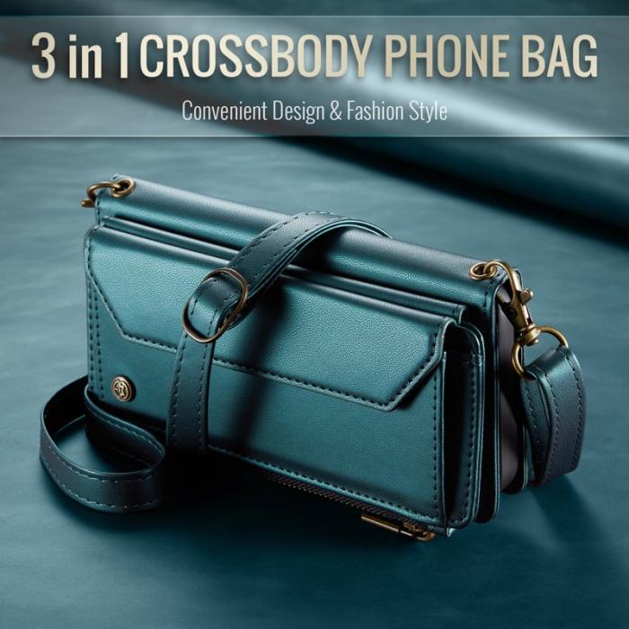 Caseme - CASEME Plånboksfodral Konstläder för Samsung Galaxy S24 Ultra - Grön