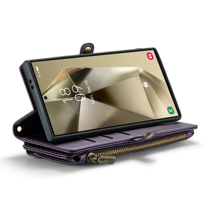 Caseme - CASEME Plånboksfodral Konstläder för Samsung Galaxy S24 Ultra - Lila