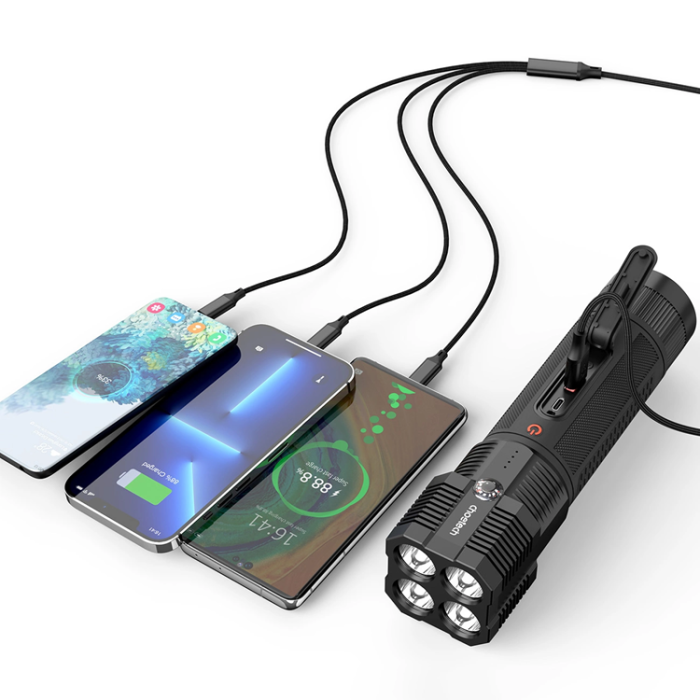 Choetech - Chotech Starthjälp Powerbank 8000mAh Led FlashLight - Svart