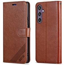 AZNS - AZNS Samsung Galaxy A36 5G Pl&aring;nboksfodral Anti-Scratch Konstl&auml;der - Brun
