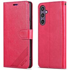 AZNS - AZNS Samsung Galaxy A36 5G Pl&aring;nboksfodral Anti-Scratch Konstl&auml;der - R&ouml;d