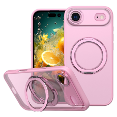 A-One Brand - iPhone Air Mobilskal Ring Kickstand TPU PC Clear - Rosa